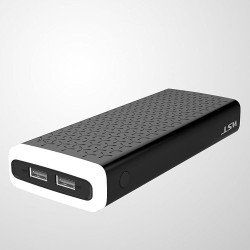 10000 mAh Flashlight LED Light Portable Charger External Battery Power Bank (Black)